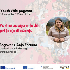 Youth Wiki pogovor “Participacija mladih pri (so)odločanju”